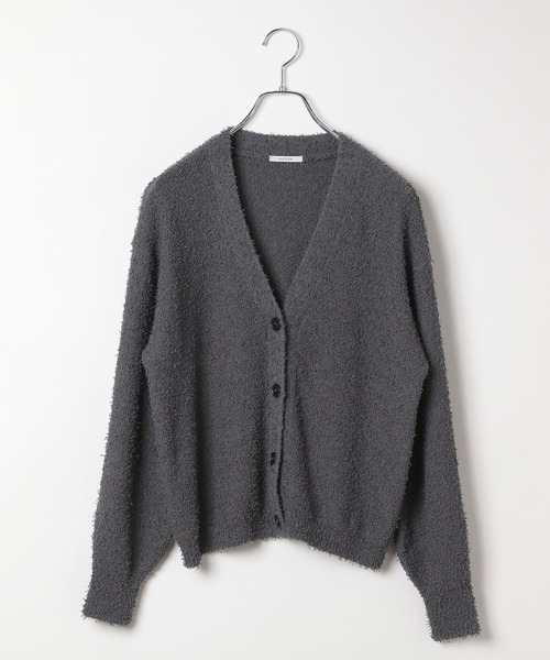 BAYFLOW（ベイフロー）の「[コンパクトなシルエット]モップヤーンショートカーディガン（カーディガン/ボレロ・レディース・チャコール/オレンジ/オフホワイト・FREE）」の13枚目の写真