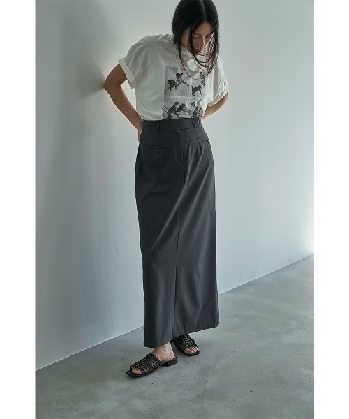 marjour（マージュール）の「PENCIL MAXI SKIRT（スカート・レディース・グレー/ブラック・M）」の2枚目の写真