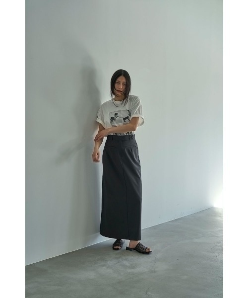 marjour（マージュール）の「PENCIL MAXI SKIRT（スカート・レディース・グレー/ブラック・M）」の12枚目の写真