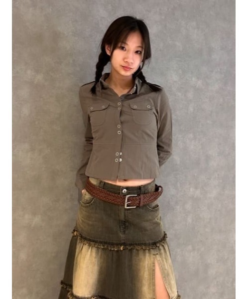 LAGUA GEM（ラグアジェム）の「CROSS FAUX LETHER ベルト（ベルト・レディース・ブラック/ブラウン・FREE）」の18枚目の写真