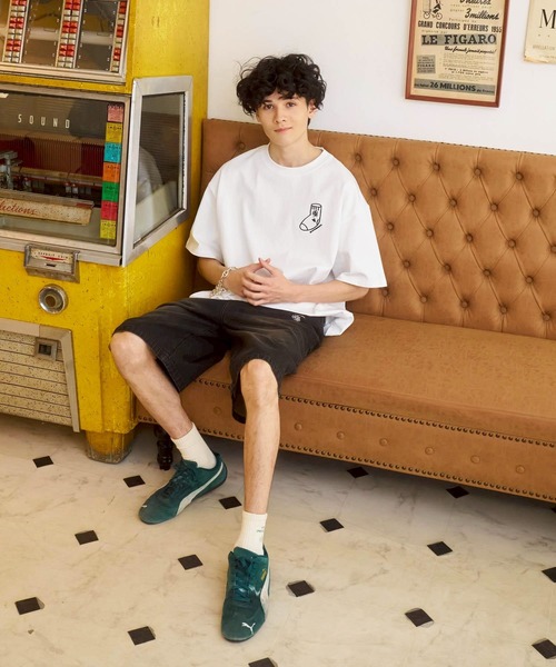 kaoyorinakami（カオヨリナカミ）の「socks tee / ソックスTシャツ（Tシャツ/カットソー・メンズ・ホワイト/ブラック・SMALL/MEDIUM/LARGE/X-LARGE）」の16枚目の写真