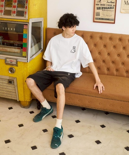 kaoyorinakami（カオヨリナカミ）の「socks tee / ソックスTシャツ（Tシャツ/カットソー・メンズ・ホワイト/ブラック・SMALL/MEDIUM/LARGE/X-LARGE）」の17枚目の写真