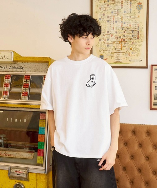 kaoyorinakami（カオヨリナカミ）の「socks tee / ソックスTシャツ（Tシャツ/カットソー・メンズ・ホワイト/ブラック・SMALL/MEDIUM/LARGE/X-LARGE）」の3枚目の写真