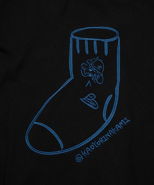 kaoyorinakami（カオヨリナカミ）の「socks tee / ソックスTシャツ（Tシャツ/カットソー・メンズ・ホワイト/ブラック・SMALL/MEDIUM/LARGE/X-LARGE）」の12枚目の写真