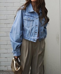 esutoreja | クロップドデニムジャケット(デニムジャケット)