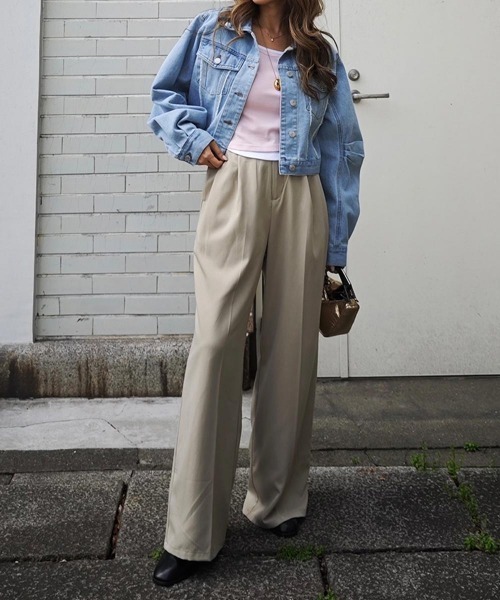 esutoreja(エストレジャ)の「クロップドデニムジャケット(デニムジャケット・レディース・ライトブルー/ブルー・FREE)」の10枚目の写真