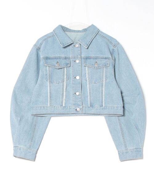 esutoreja(エストレジャ)の「クロップドデニムジャケット(デニムジャケット・レディース・ライトブルー/ブルー・FREE)」の18枚目の写真