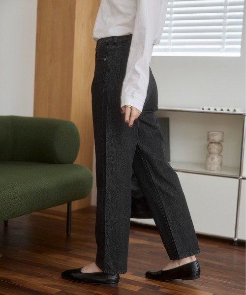 ANGIE（アンジー）の「ストレート デニム パンツ《詳細動画あり》（デニムパンツ・レディース・ブラック/オフホワイト/ブルー/ネイビー・SMALL/MEDIUM/LARGE）」の19枚目の写真