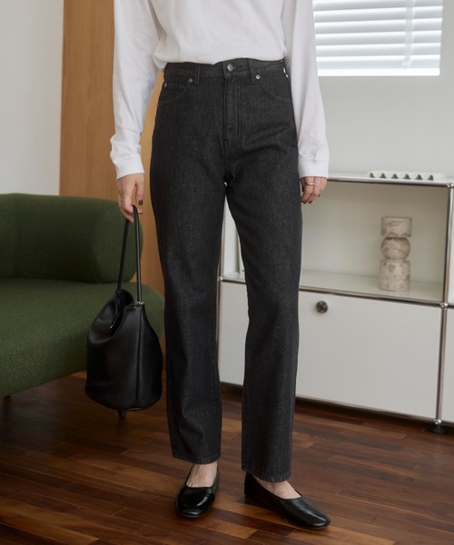 ANGIE（アンジー）の「ストレート デニム パンツ《詳細動画あり》（デニムパンツ・レディース・ブラック/オフホワイト/ブルー/ネイビー・SMALL/MEDIUM/LARGE）」の21枚目の写真