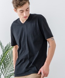 【汗染みの目立ちにくいTシャツ ZEROSTAIN/ゼロステイン】VネックTシャツ 防汚 UVカット 綿タッチ・厚手