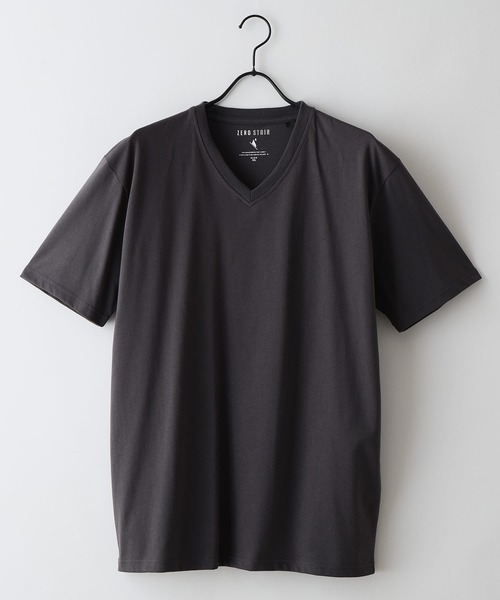 LB/S (エルビーエス)の「【汗染みの目立ちにくいTシャツ ZEROSTAIN/ゼロステイン】VネックTシャツ 防汚 UVカット 綿タッチ・厚手(Tシャツ/カットソー・メンズ・ホワイト/ブラック/スミクロ・X-LARGE/LARGE/MEDIUM)」の10枚目の写真
