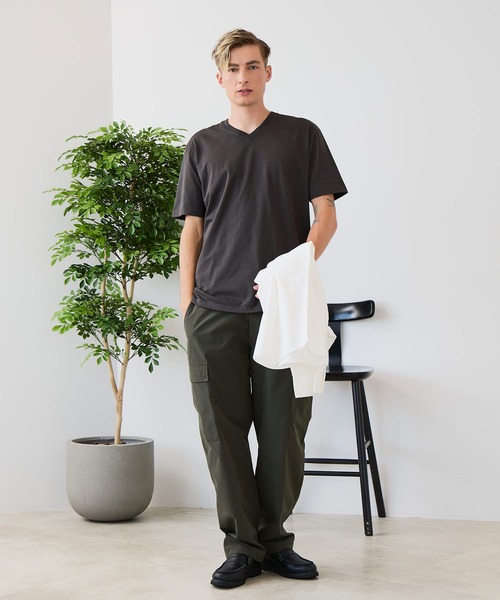 LB/S (エルビーエス)の「【汗染みの目立ちにくいTシャツ ZEROSTAIN/ゼロステイン】VネックTシャツ 防汚 UVカット 綿タッチ・厚手(Tシャツ/カットソー・メンズ・ホワイト/ブラック/スミクロ・X-LARGE/LARGE/MEDIUM)」の19枚目の写真