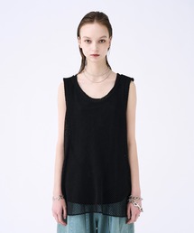 seyto(ZCg)Mesh layered tank top / bVC[h^Ngbv(^Ngbv)