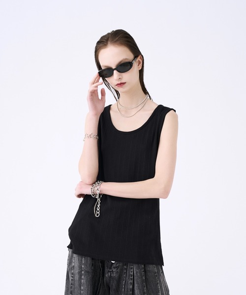oaf 韓国　TANK DOCKING TEE レイヤード　タンクトップ nh-tops-02540 レイヤードライク ヘンリー リブ タンクトップ