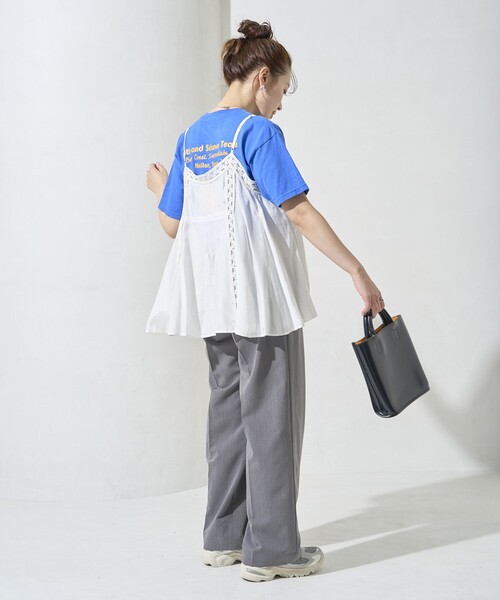 FREAK'S STORE(フリークスストア)の「限定展開 インド レーヨン シャンタン レース キャミ ビスチェ(キャミソール・レディース・オフホワイト/ブラック/イエロー/ベージュ・フリ-)」の15枚目の写真