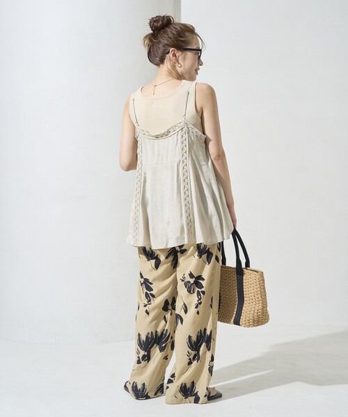 FREAK'S STORE(フリークスストア)の「限定展開 インド レーヨン シャンタン レース キャミ ビスチェ(キャミソール・レディース・オフホワイト/ブラック/イエロー/ベージュ・フリ-)」の20枚目の写真