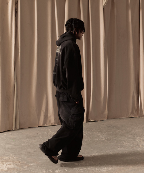 LIBERE（リベーレ）の「LIBERE リベーレ / WASHED SWEAT CARGO PANTS ワイドシルエットスウェットカーゴパンツ / 251304-251305（カーゴパンツ・メンズ・ブラック/グレー・LARGE/MEDIUM/SMALL）」の22枚目の写真