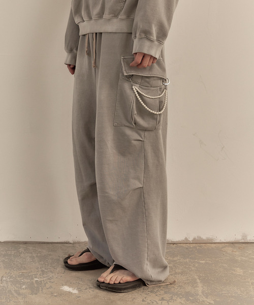 LIBERE（リベーレ）の「LIBERE リベーレ / WASHED SWEAT CARGO PANTS ワイドシルエットスウェットカーゴパンツ / 251304-251305（カーゴパンツ・メンズ・ブラック/グレー・LARGE/MEDIUM/SMALL）」の17枚目の写真