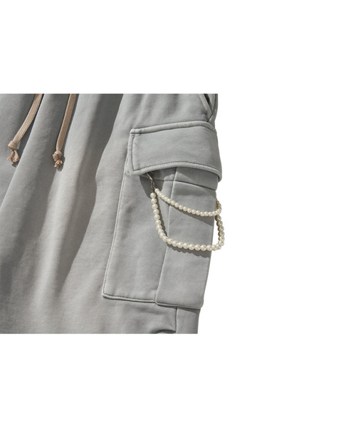 LIBERE（リベーレ）の「LIBERE リベーレ / WASHED SWEAT CARGO PANTS ワイドシルエットスウェットカーゴパンツ / 251304-251305（カーゴパンツ・メンズ・ブラック/グレー・LARGE/MEDIUM/SMALL）」の7枚目の写真