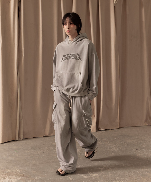 LIBERE（リベーレ）の「LIBERE リベーレ / WASHED SWEAT CARGO PANTS ワイドシルエットスウェットカーゴパンツ / 251304-251305（カーゴパンツ・メンズ・ブラック/グレー・LARGE/MEDIUM/SMALL）」の4枚目の写真