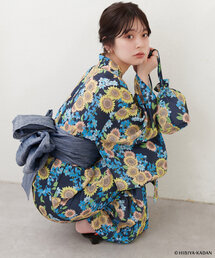 natural couture | 【日比谷花壇コラボ】オリジナル2way浴衣ワンピースセット(浴衣)