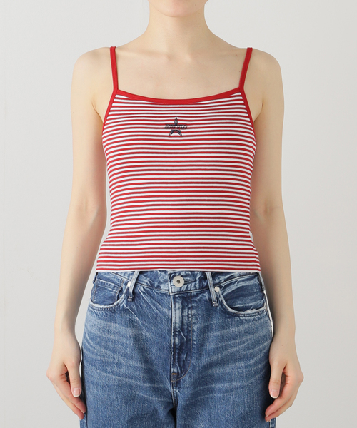 D&G ストライプ タンクトップ 28/42 セール】【GUESS/ゲス】GJ EMB STARストライプタンクトップ（T