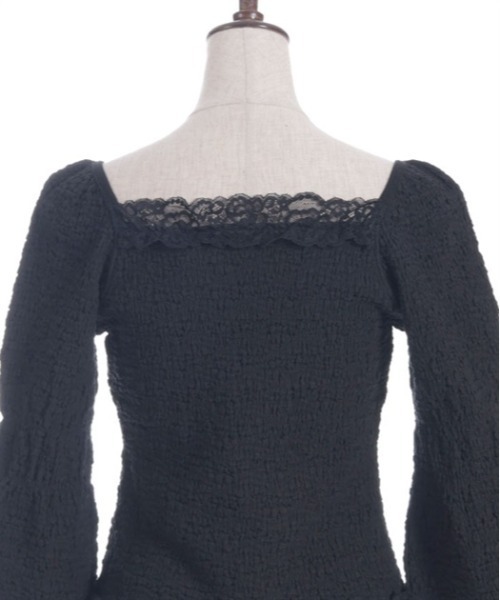 axes femme（アクシーズファム）の「レースアッププルオーバー（Tシャツ/カットソー・レディース・ベージュ/ブラック・FREE）」の14枚目の写真