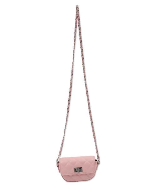 WEGO（ウィゴー）の「WEGO/キルティングフラップミニショルダー（ショルダーバッグ・レディース・シルバー/ブラック/ライトピンク・FREE）」の2枚目の写真