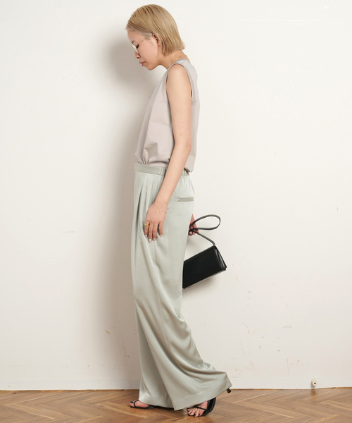 AP STUDIO（エーピーストゥディオ）の「ノースリーブTシャツ（Tシャツ/カットソー・レディース・ブラウン/ベージュ/ブラック/ホワイト・FREE）」の8枚目の写真