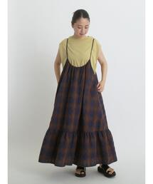 sm2rhythm | シャーリングチェックキャミワンピース(ワンピース)