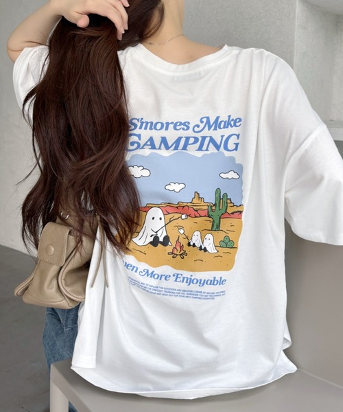 セール】おばけ プリント big Tシャツ（Tシャツ/カットソー）｜Ada