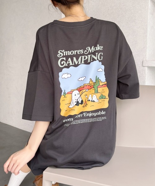 セール】おばけ プリント big Tシャツ（Tシャツ/カットソー）｜Ada
