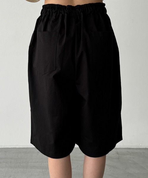 CANAL JEAN(キャナルジーン)の「choice_cnl コットンタックハーフパンツ(その他パンツ・レディース・ブラック・ONE SIZE)」の7枚目の写真