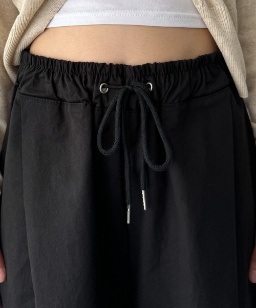 CANAL JEAN(キャナルジーン)の「choice_cnl コットンタックハーフパンツ(その他パンツ・レディース・ブラック・ONE SIZE)」の8枚目の写真