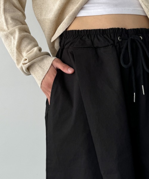 CANAL JEAN(キャナルジーン)の「choice_cnl コットンタックハーフパンツ(その他パンツ・レディース・ブラック・ONE SIZE)」の9枚目の写真