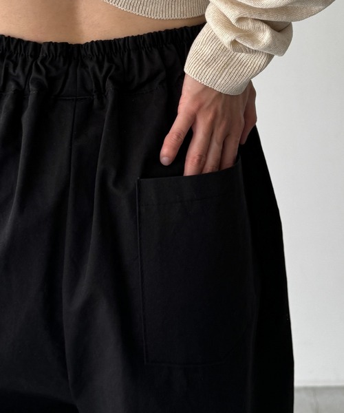 CANAL JEAN(キャナルジーン)の「choice_cnl コットンタックハーフパンツ(その他パンツ・レディース・ブラック・ONE SIZE)」の10枚目の写真