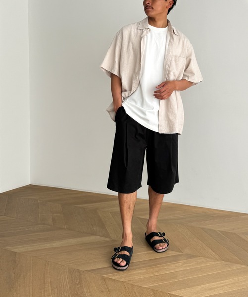 CANAL JEAN(キャナルジーン)の「choice_cnl コットンタックハーフパンツ(その他パンツ・レディース・ブラック・ONE SIZE)」の12枚目の写真