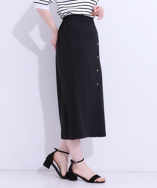 DRESKIP(ドレスキップ)の「【S-LL】カジュアルにもきれいめにも ドット釦カーゴナロースカート(スカート・レディース・チャコールグレー/ブラック/サンドベージュ・01/02/03/04)」の18枚目の写真