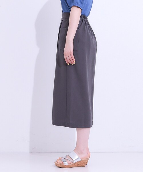 DRESKIP(ドレスキップ)の「【S-LL】カジュアルにもきれいめにも ドット釦カーゴナロースカート(スカート・レディース・チャコールグレー/ブラック/サンドベージュ・01/02/03/04)」の10枚目の写真