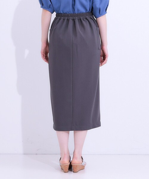 DRESKIP(ドレスキップ)の「【S-LL】カジュアルにもきれいめにも ドット釦カーゴナロースカート(スカート・レディース・チャコールグレー/ブラック/サンドベージュ・01/02/03/04)」の9枚目の写真