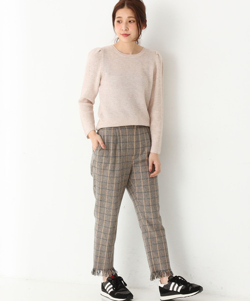 Another Edition（アナザーエディション）の「ウールチェックフリンジパンツ/AEBC W/CHK フリンジ PT◆（その他パンツ・レディース・ダークグレー/ベージュ・フリー）」の13枚目の写真