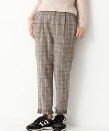 Another Edition | ウールチェックフリンジパンツ/AEBC W/CHK フリンジ PT(その他パンツ)