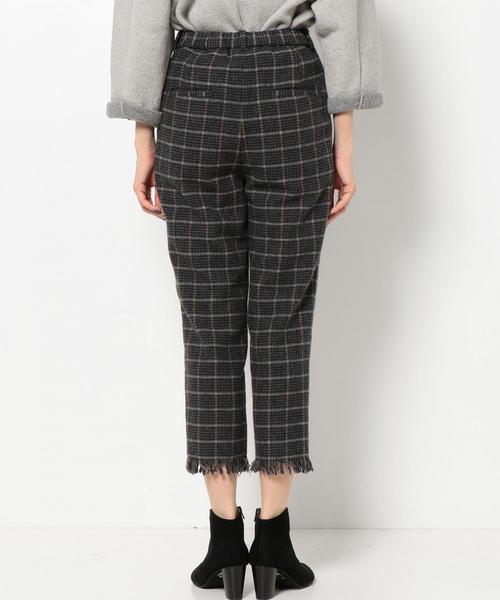 Another Edition（アナザーエディション）の「ウールチェックフリンジパンツ/AEBC W/CHK フリンジ PT◆（その他パンツ・レディース・ダークグレー/ベージュ・フリー）」の4枚目の写真