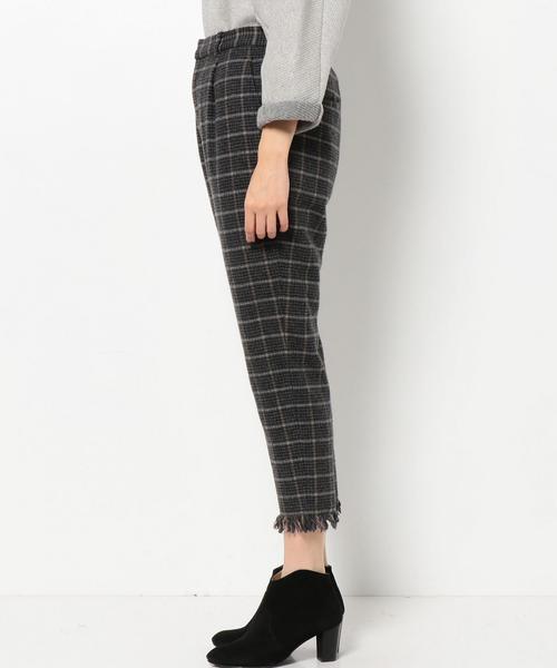 Another Edition（アナザーエディション）の「ウールチェックフリンジパンツ/AEBC W/CHK フリンジ PT◆（その他パンツ・レディース・ダークグレー/ベージュ・フリー）」の18枚目の写真