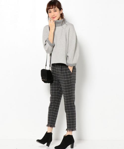 Another Edition（アナザーエディション）の「ウールチェックフリンジパンツ/AEBC W/CHK フリンジ PT◆（その他パンツ・レディース・ダークグレー/ベージュ・フリー）」の6枚目の写真