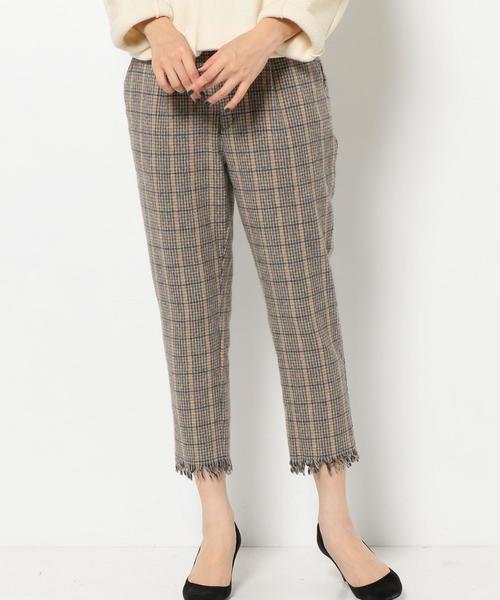 Another Edition（アナザーエディション）の「ウールチェックフリンジパンツ/AEBC W/CHK フリンジ PT◆（その他パンツ・レディース・ダークグレー/ベージュ・フリー）」の10枚目の写真