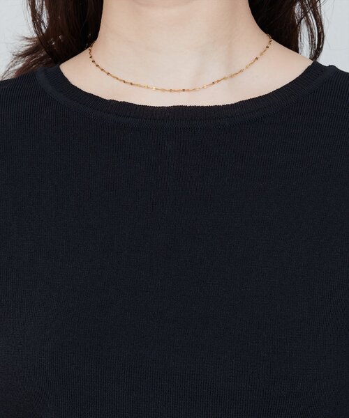 natural couture（ナチュラルクチュール）の「【WEB限定】前後2WAYピンタック切替袖シンプルニット（ニット/セーター・レディース・オフホワイト/ブルー/グレイッシュベージュ/ピンク系その他/ブラック/ミント・FREE）」の12枚目の写真