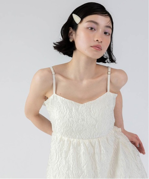 RANDA(ランダ)の「シアージャガードキャミソールワンピース(ワンピース・レディース・ピンク/ホワイト/グレー・1/0)」の5枚目の写真