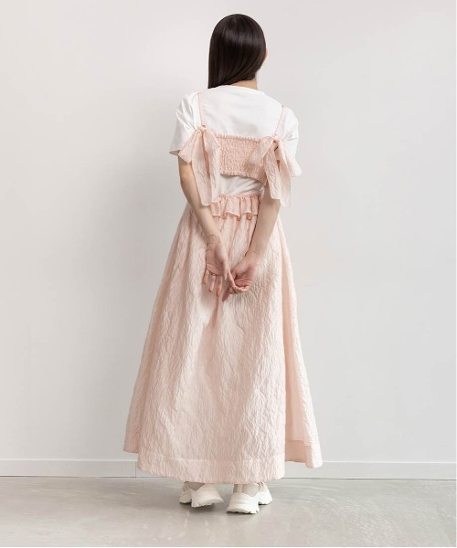 RANDA(ランダ)の「シアージャガードキャミソールワンピース(ワンピース・レディース・ピンク/ホワイト/グレー・1/0)」の15枚目の写真
