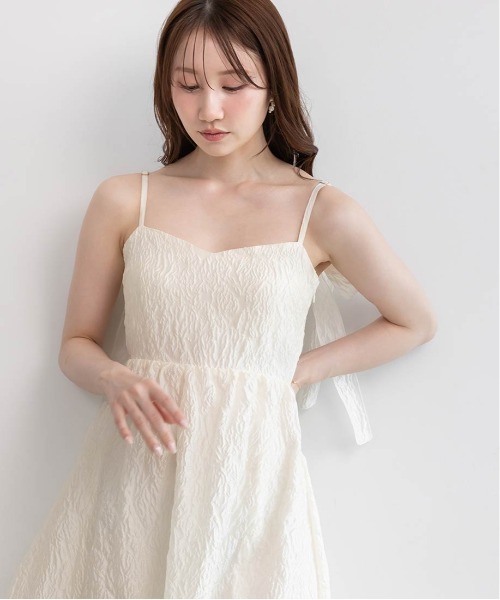 RANDA(ランダ)の「シアージャガードキャミソールワンピース(ワンピース・レディース・ピンク/ホワイト/グレー・1/0)」の16枚目の写真
